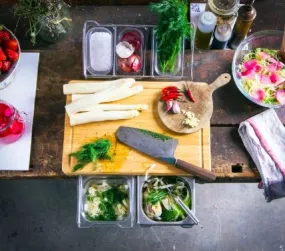 Vegetable Kitchen Cutting Board With Trays