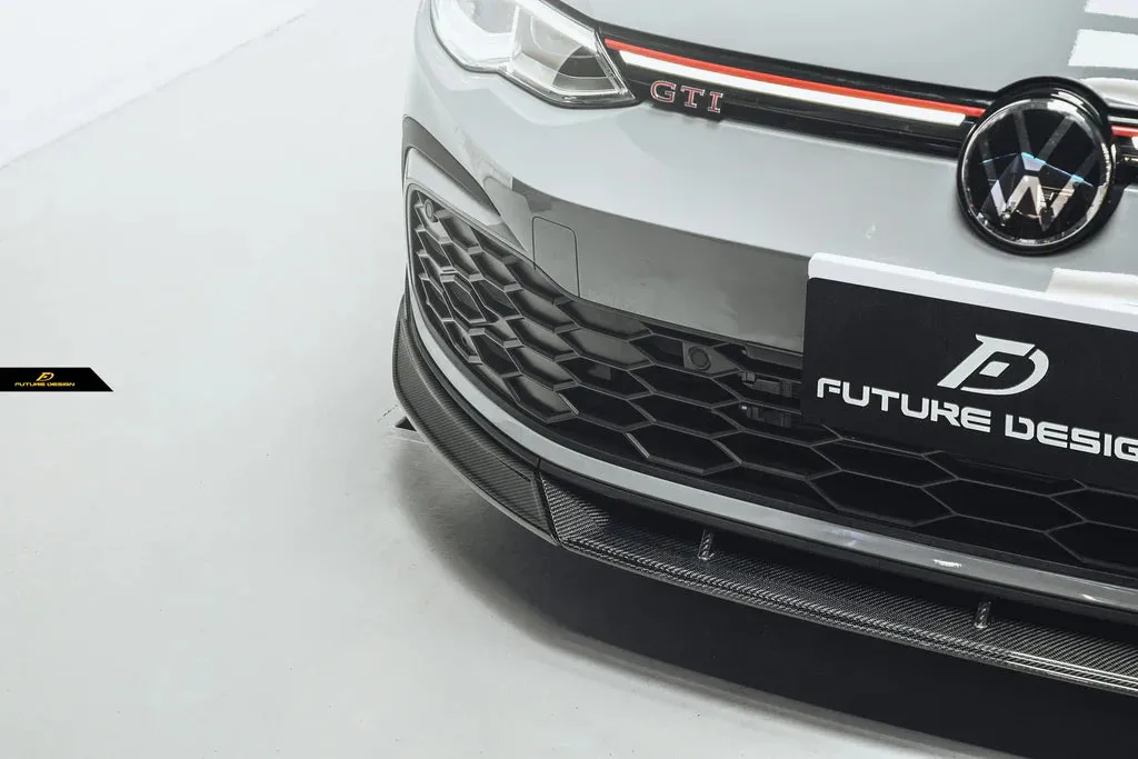 Volkswagen Golf 8 GTI MK8 Carbon Fiber Front Lip by Future Design