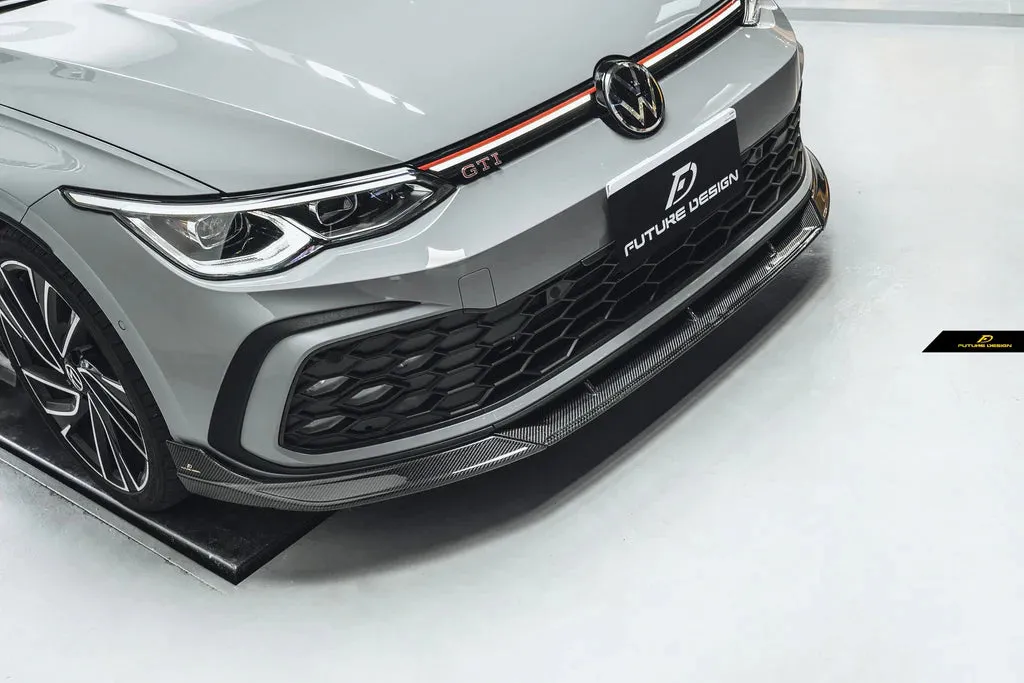 Volkswagen Golf 8 GTI MK8 Carbon Fiber Front Lip by Future Design