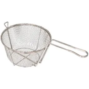 Winco 8.5" Round Fryer 4# Mesh Basket, 4.5" Deep