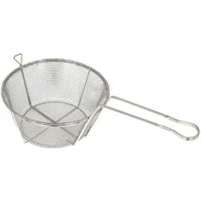 Winco 9.5" Round #6 Mesh Fry Basket, 5" Deep